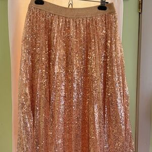 NWT Grace Karin size L Sequin Gold Skirt